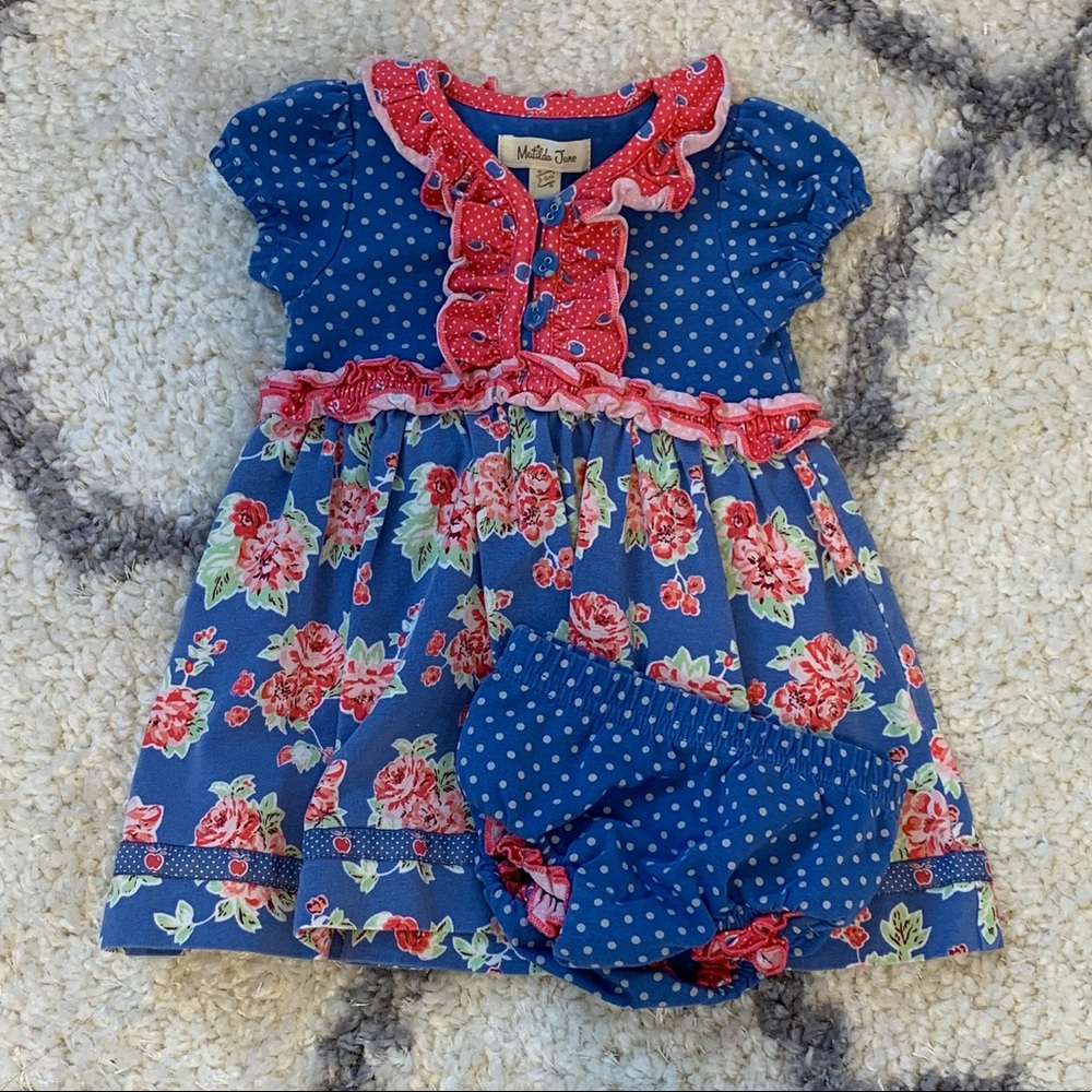 EUC Matilda Jane Dress with matching bloomers!